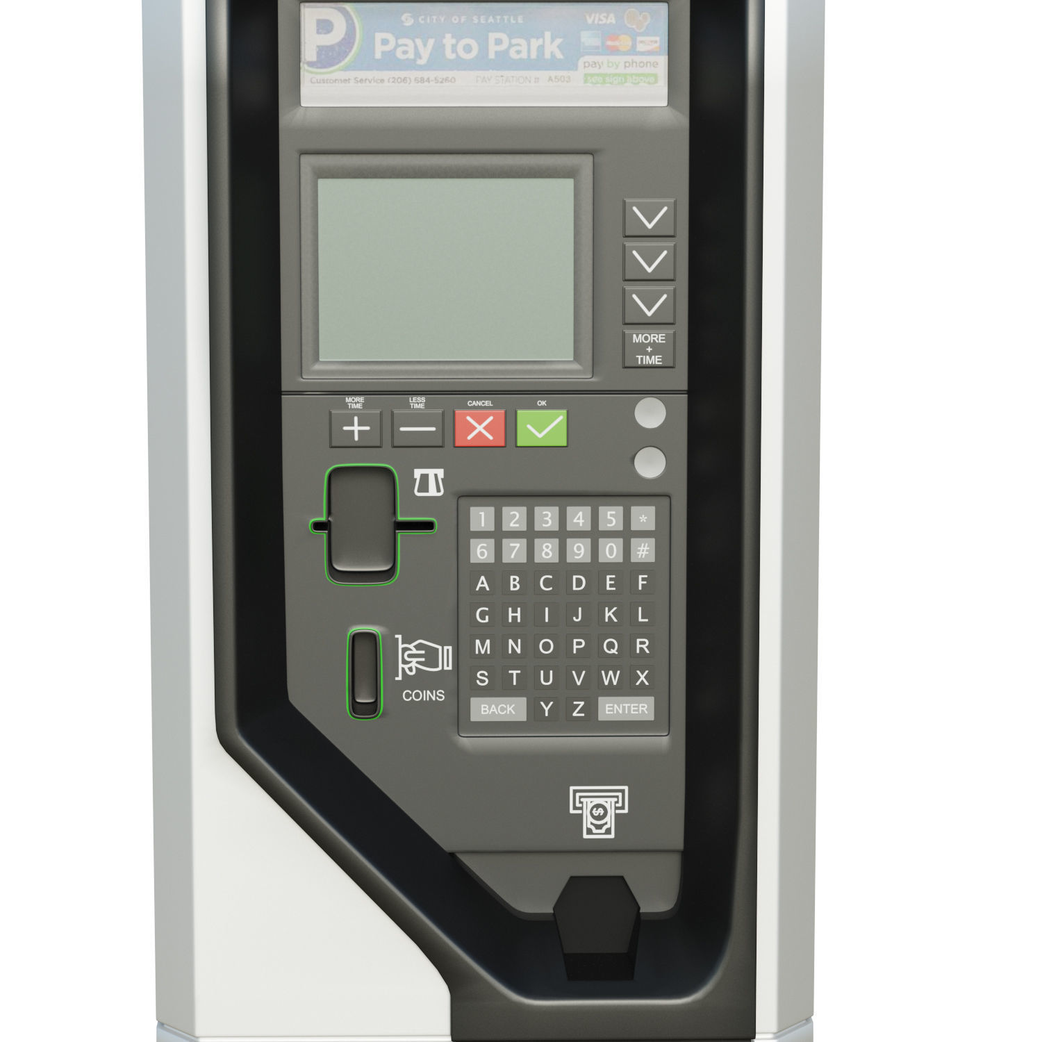 Sietle Parking Terminal Low-poly 3D model_8