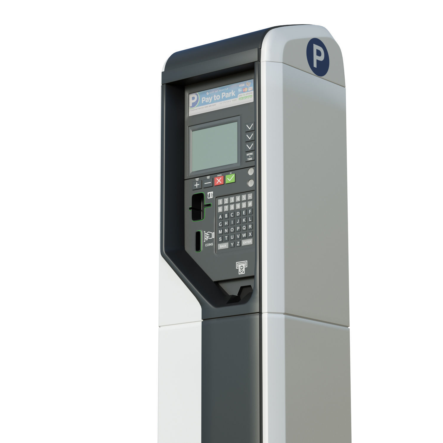 Sietle Parking Terminal Low-poly 3D model_14