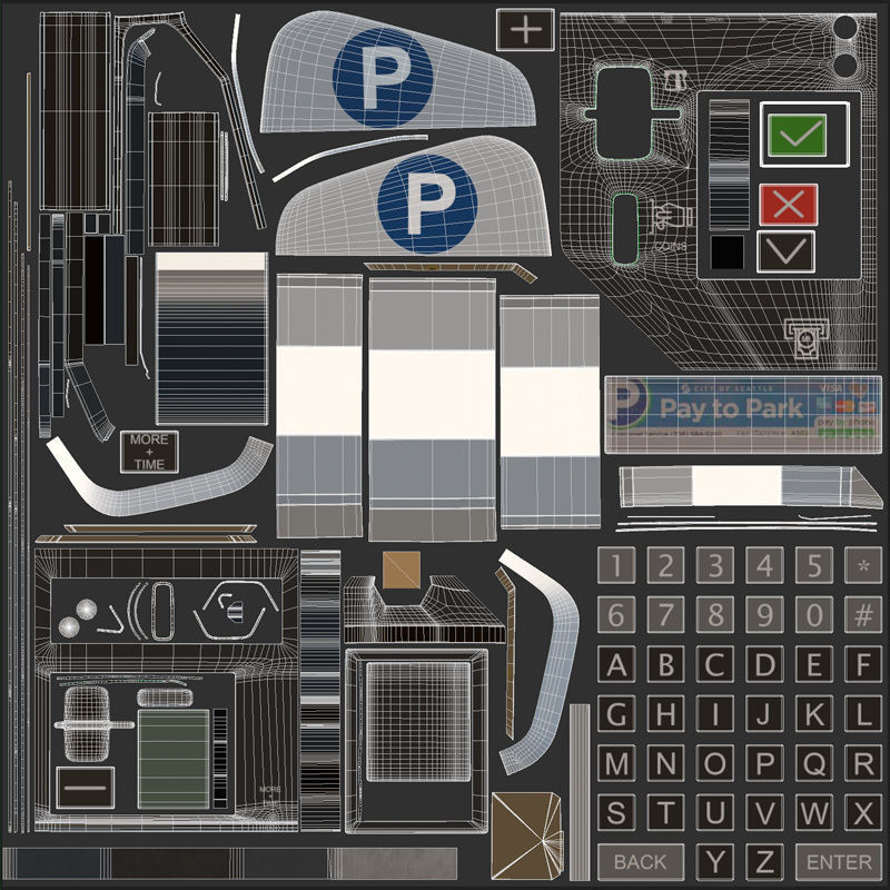 Sietle Parking Terminal Low-poly 3D model_24