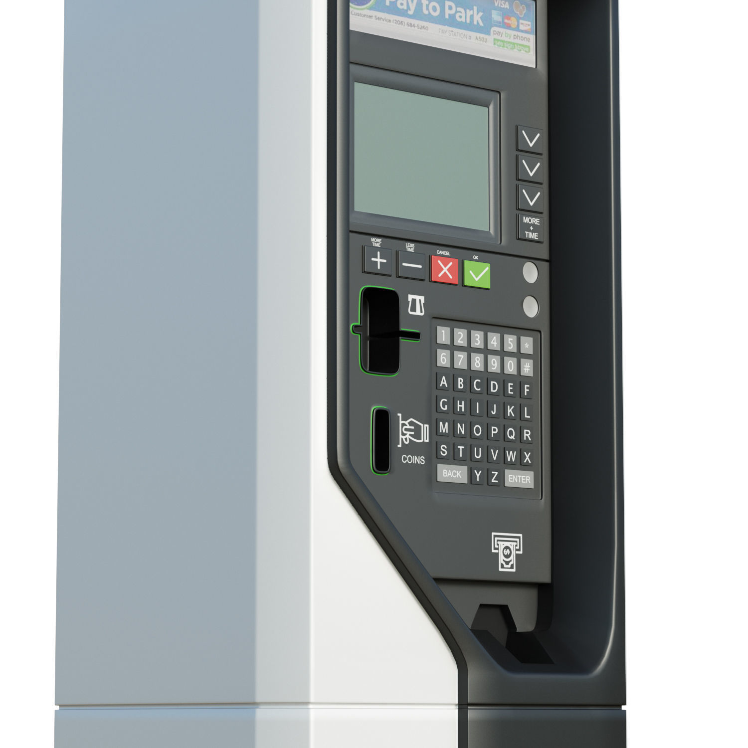 Sietle Parking Terminal Low-poly 3D model_7