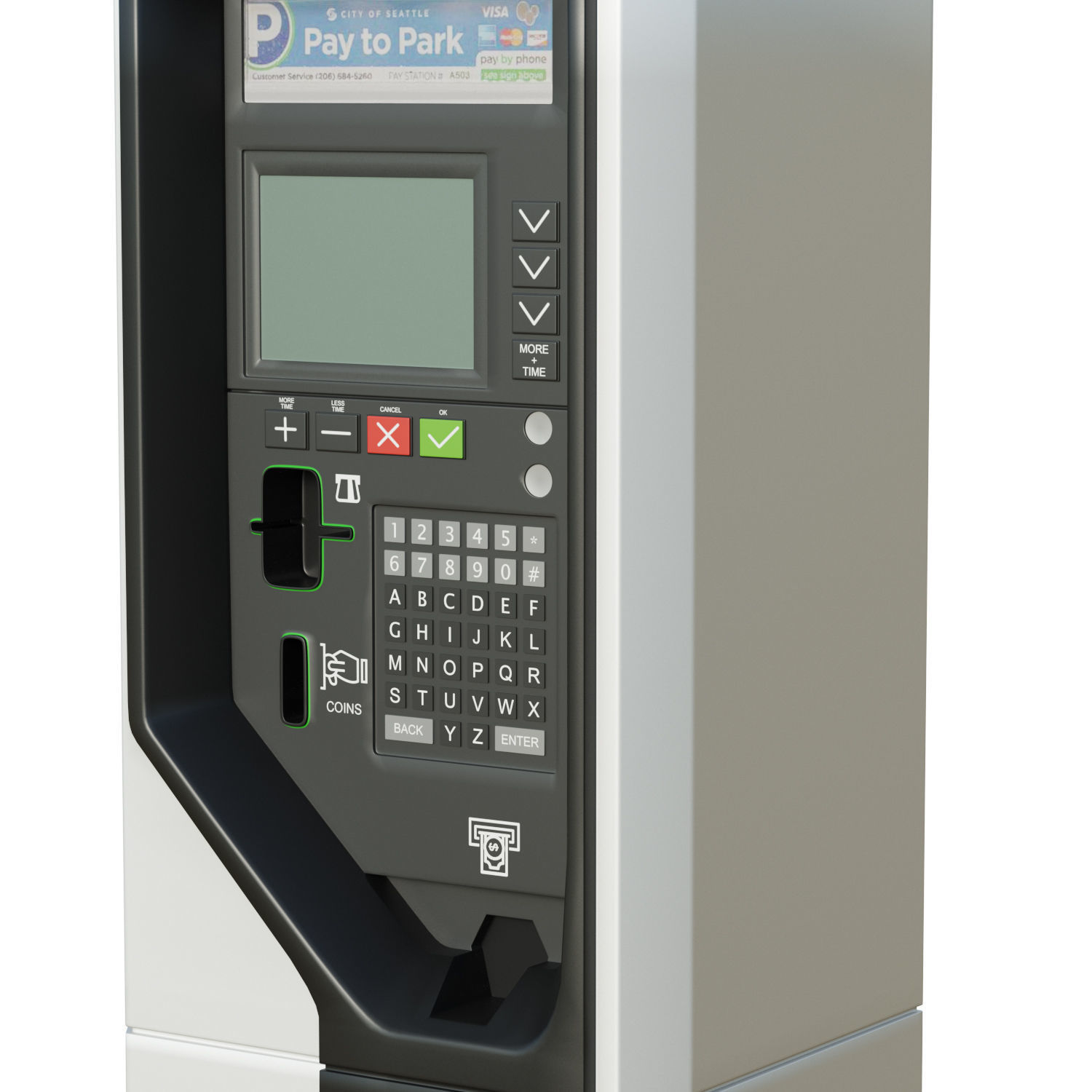 Sietle Parking Terminal Low-poly 3D model_9