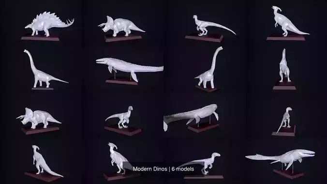 Modern Dinos 3D Model Collection