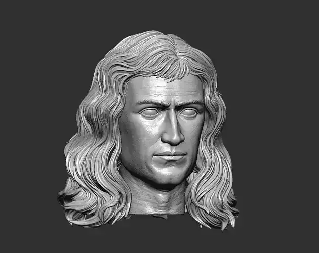 Isaac Newton Head 3D print model