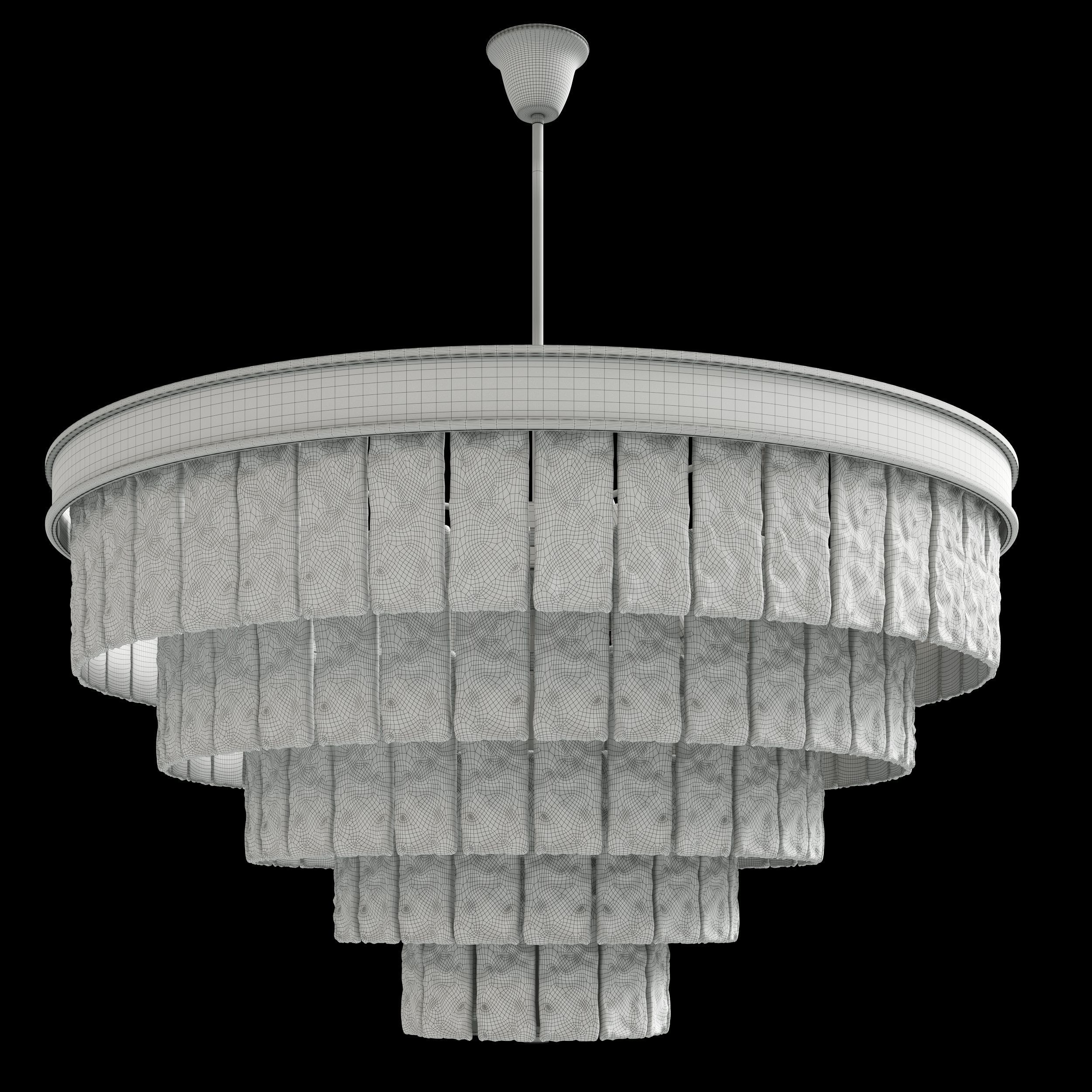 Led7 Future Restoration Hardware - Glace 5-tier Round Chandelier 3D model_2