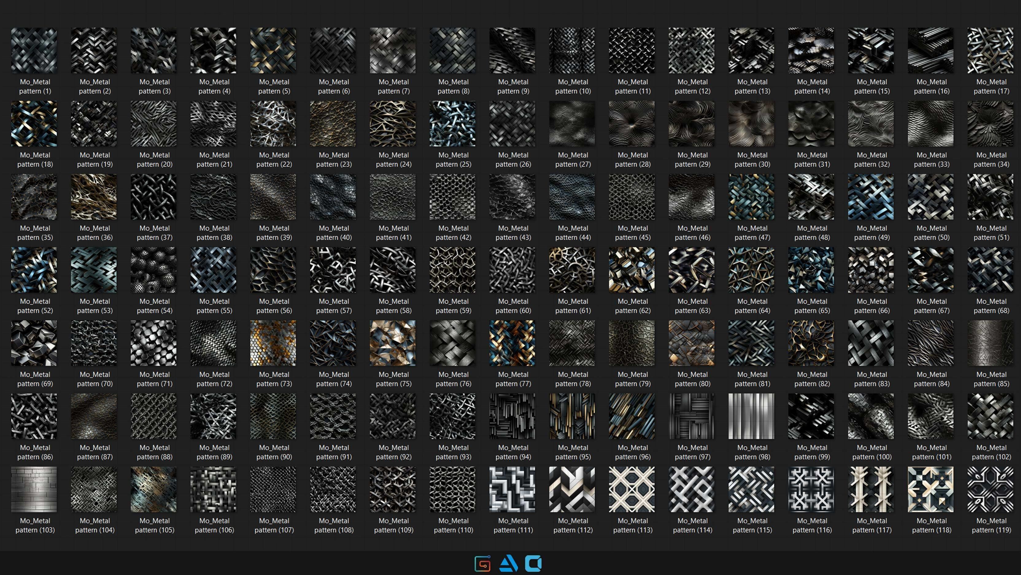 550 Metal pattern - Vol33 - 8K Res Texture_1