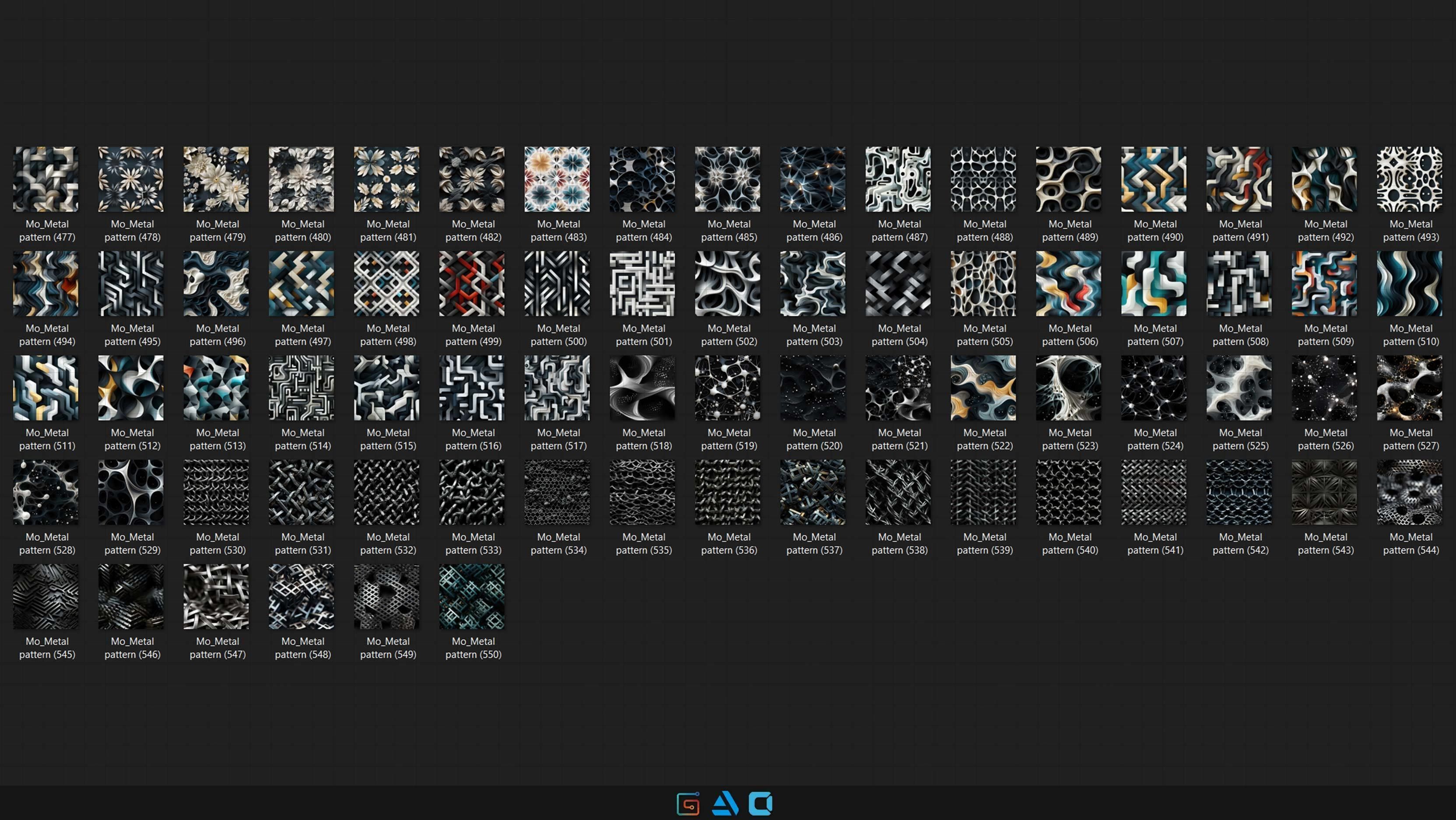 550 Metal pattern - Vol33 - 8K Res Texture_5