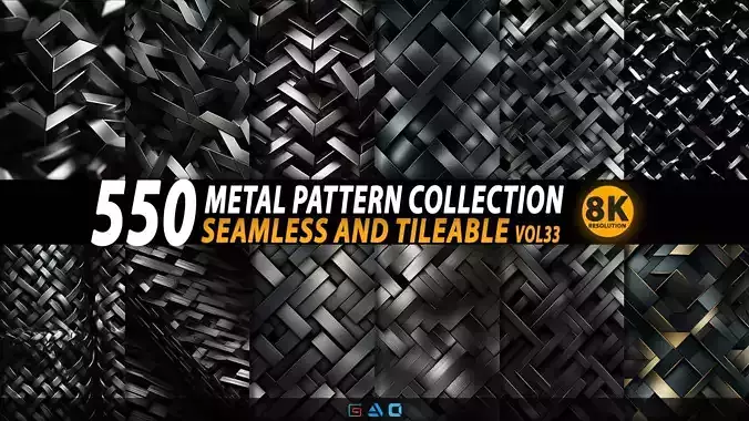 550 Metal pattern - Vol33 - 8K Res