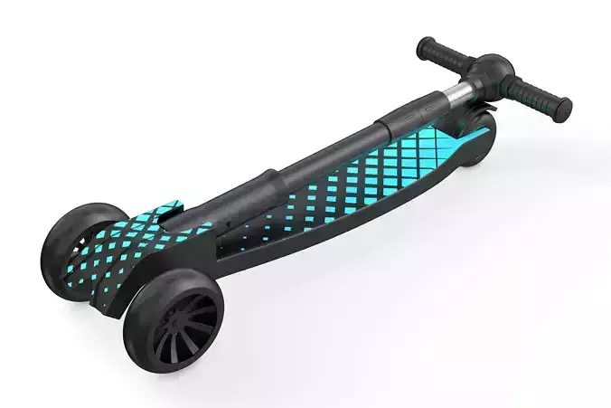 Three Wheels Child Scooter folded