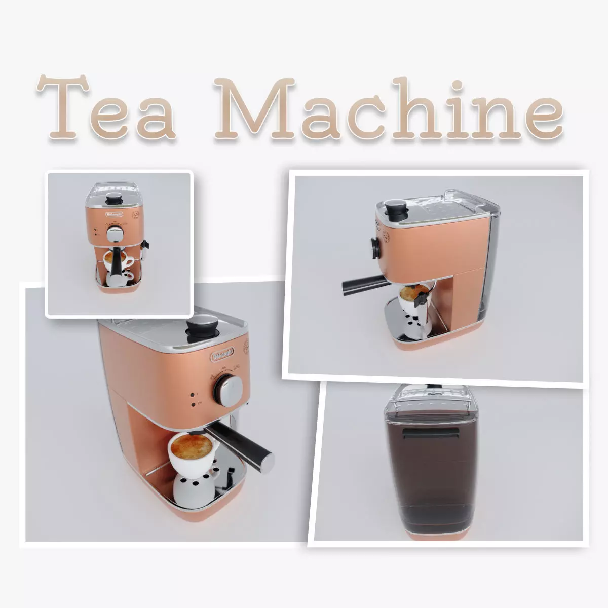 Tea machine Low-poly 3D model_0