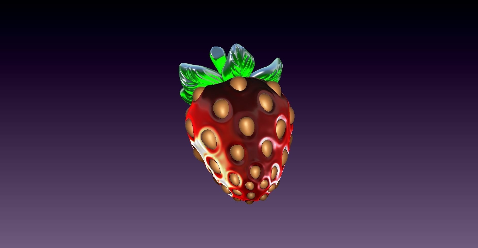 Strawberries 3D print model_3