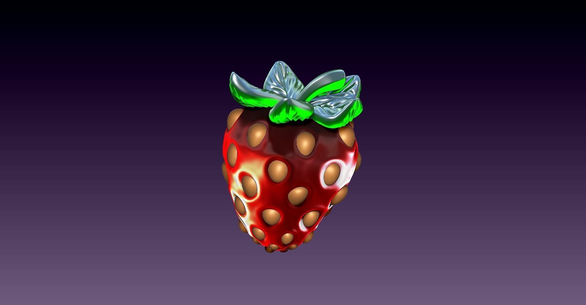 Strawberries 3D print model_2