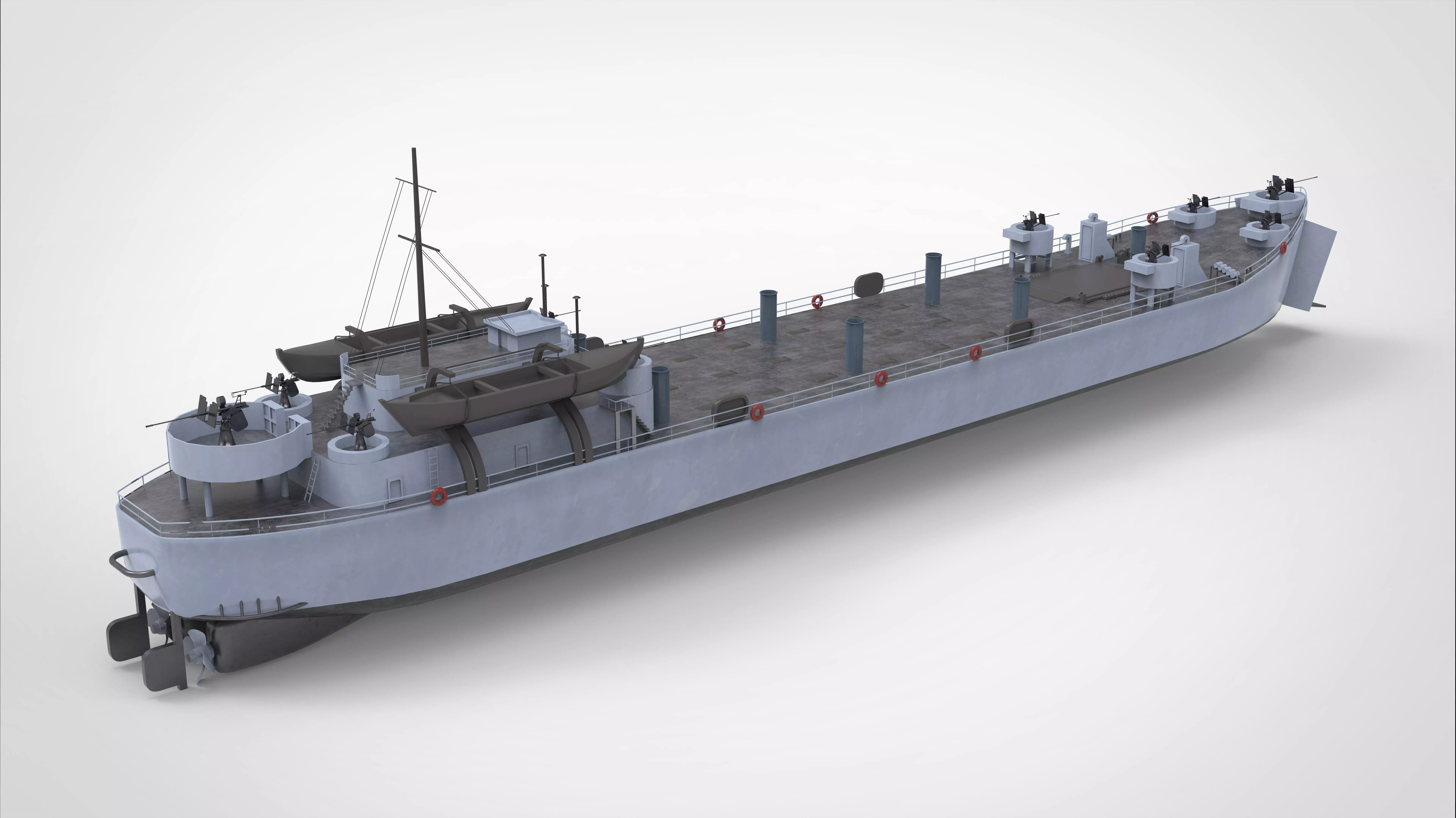 Landing Ship Tank 3D model_0
