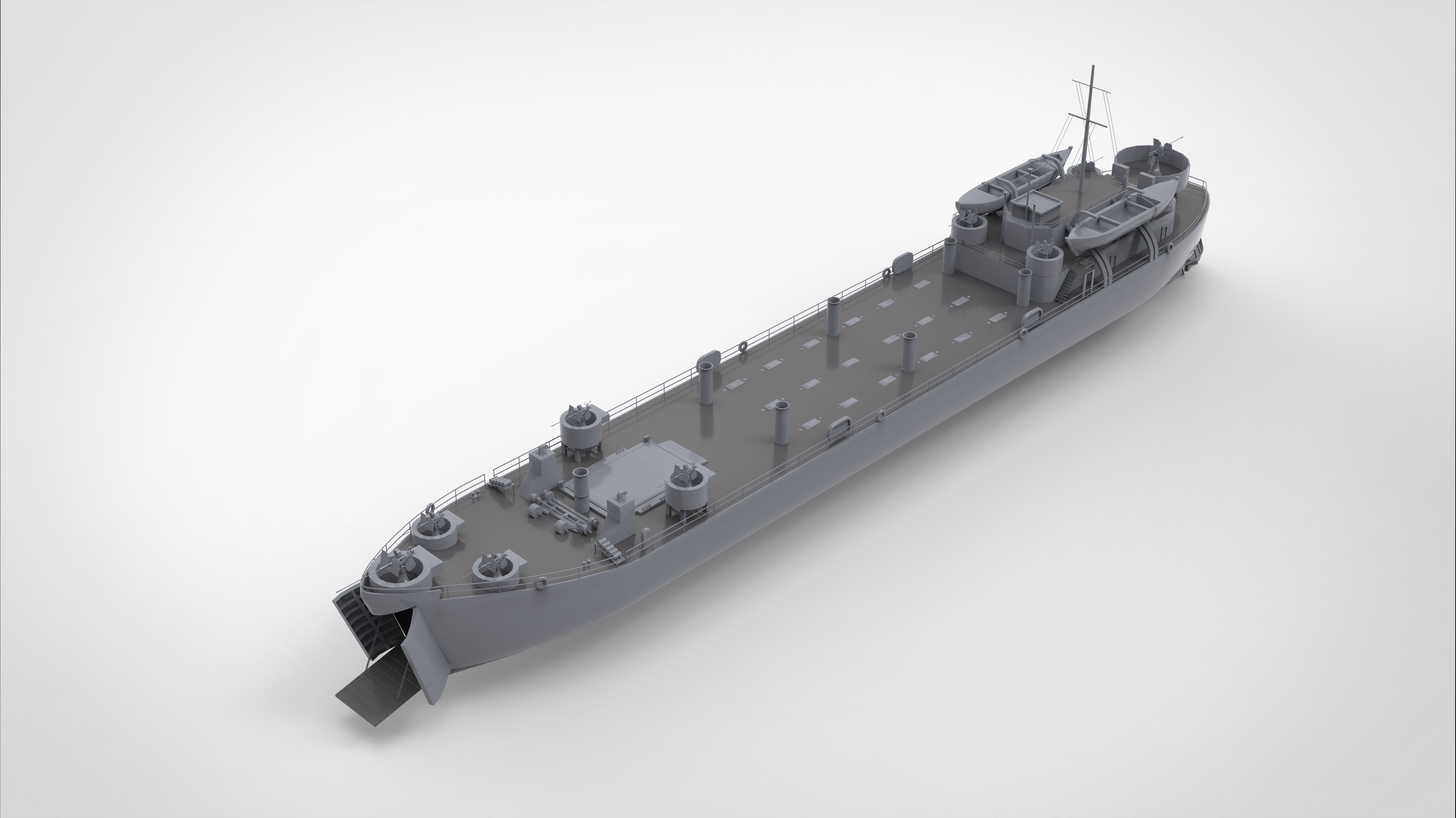 Landing Ship Tank 3D model_3