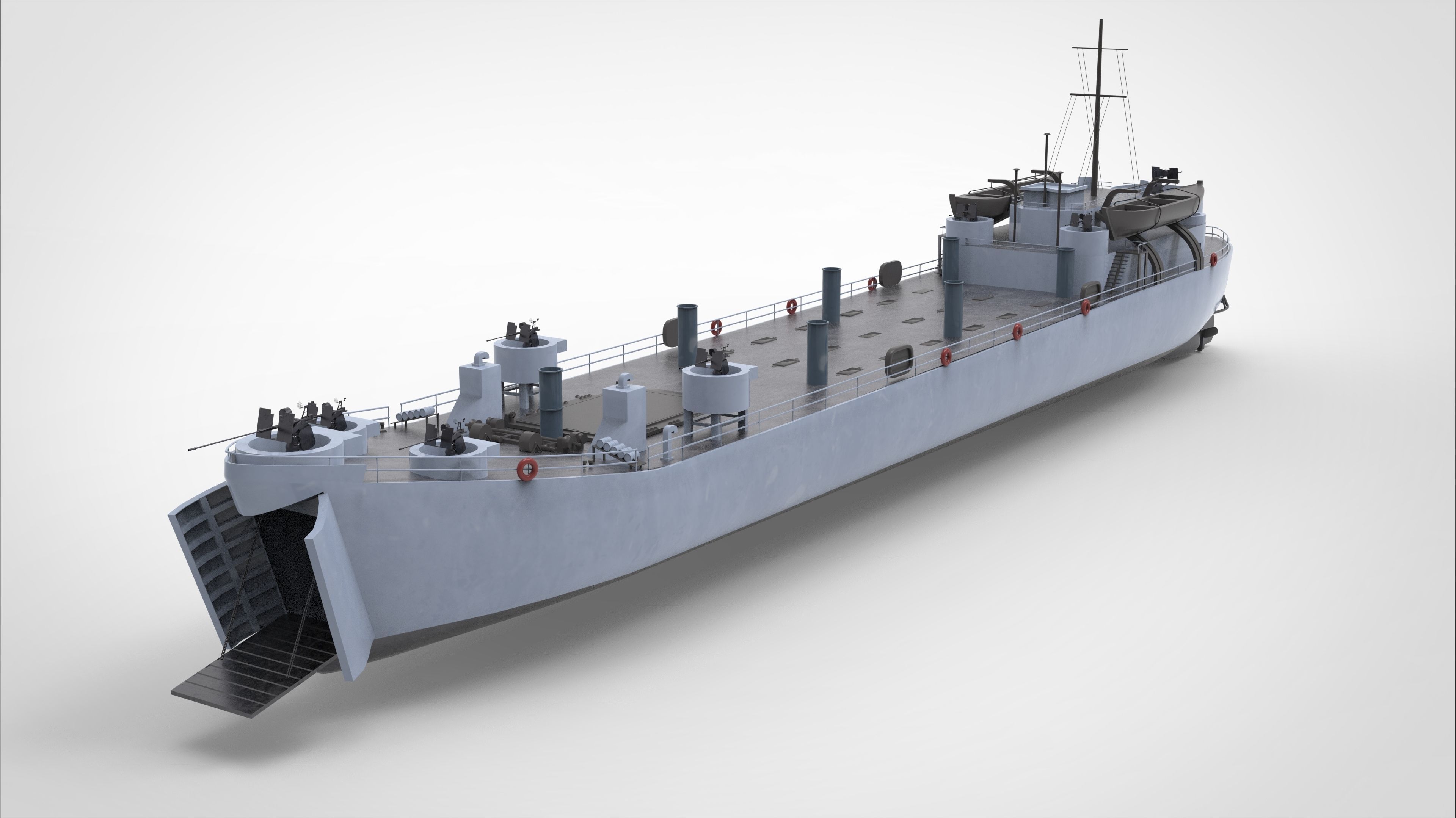 Landing Ship Tank 3D model_1