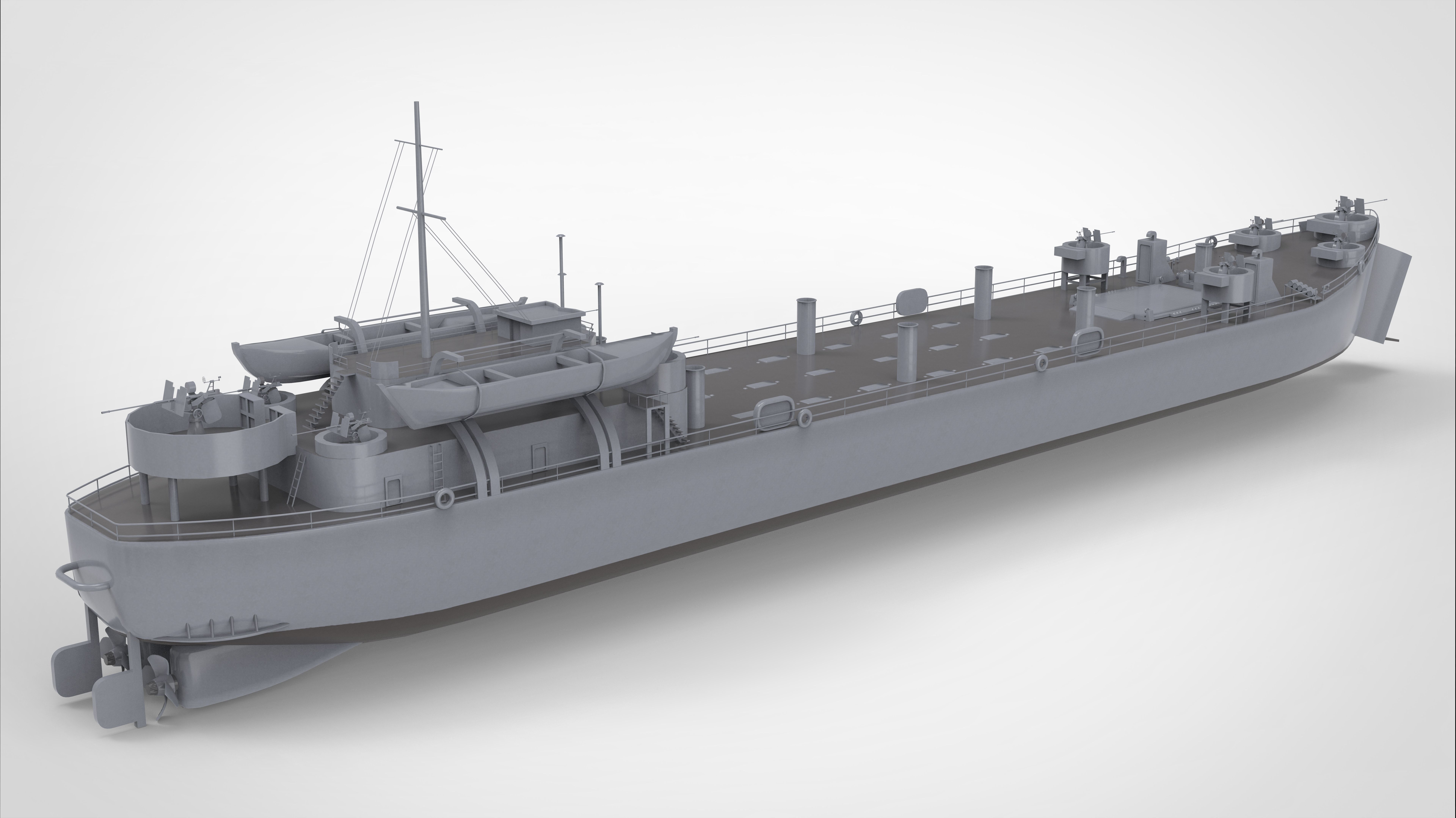 Landing Ship Tank 3D model_9