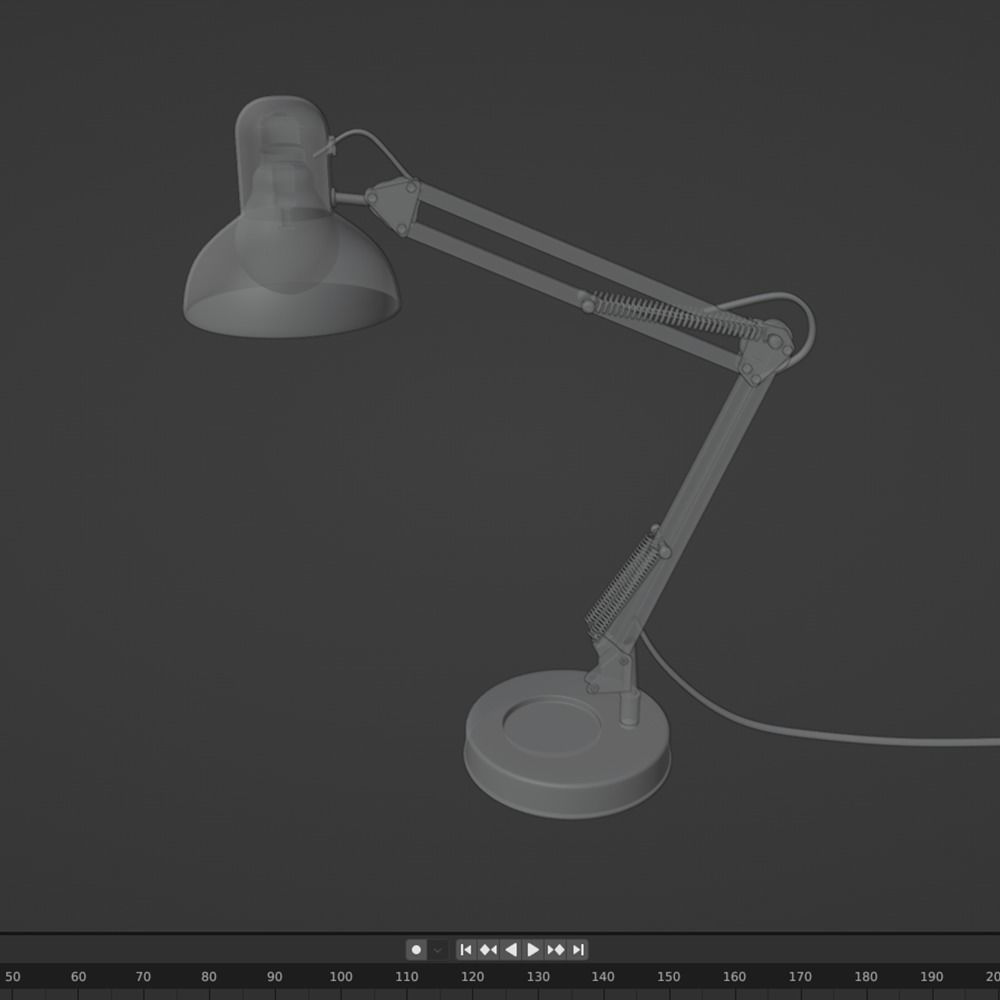 High-quality Study  Table Lamp 3D model_6