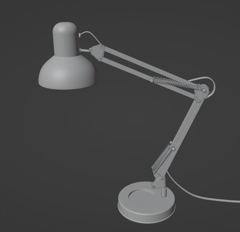 High-quality Study  Table Lamp 3D model_7