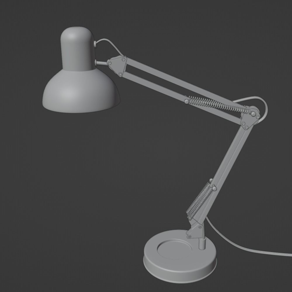 High-quality Study  Table Lamp 3D model_3