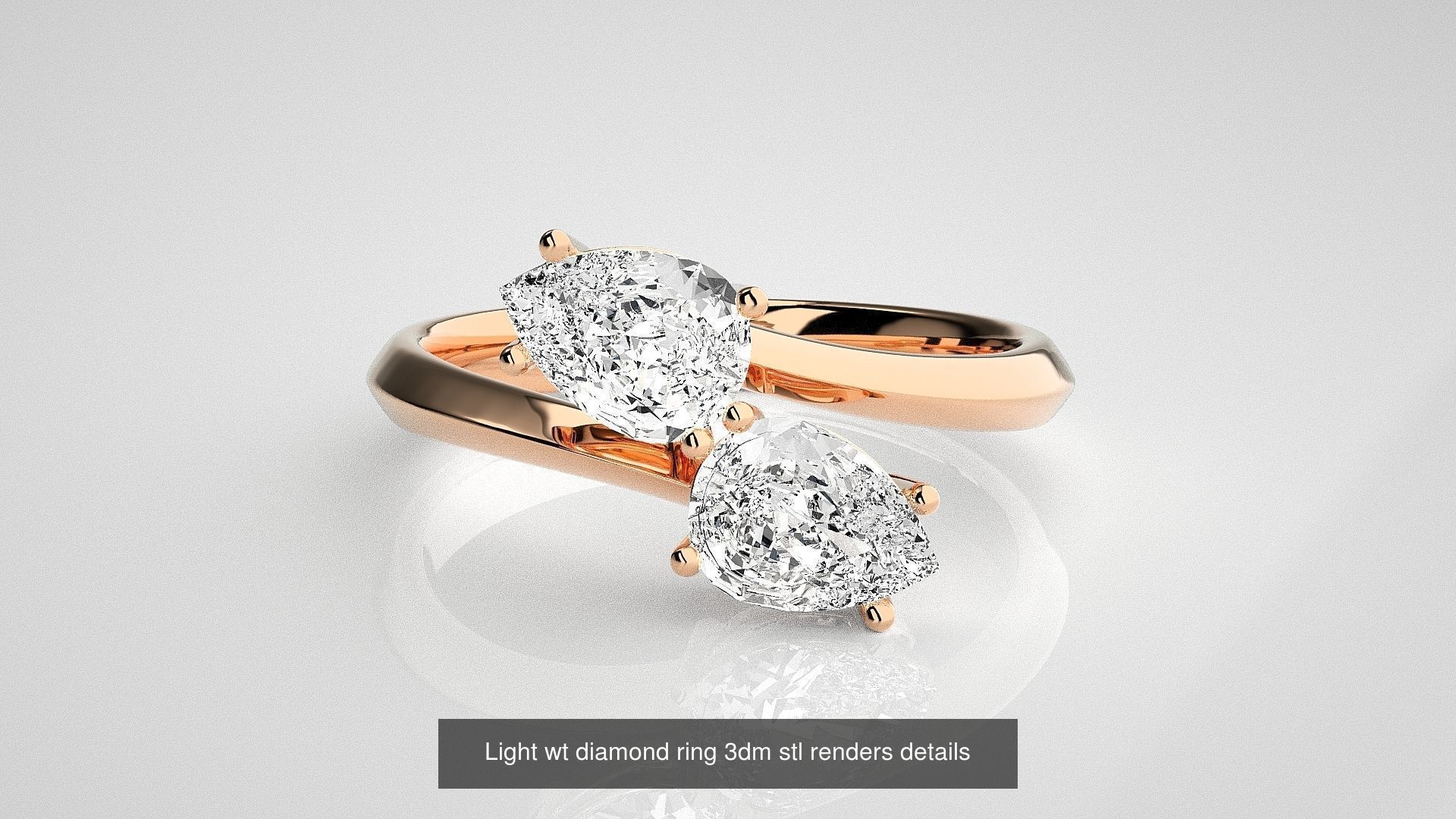 11 Unique Solitaire diamond ring 3dm stl renders details 3D Model Collection_5