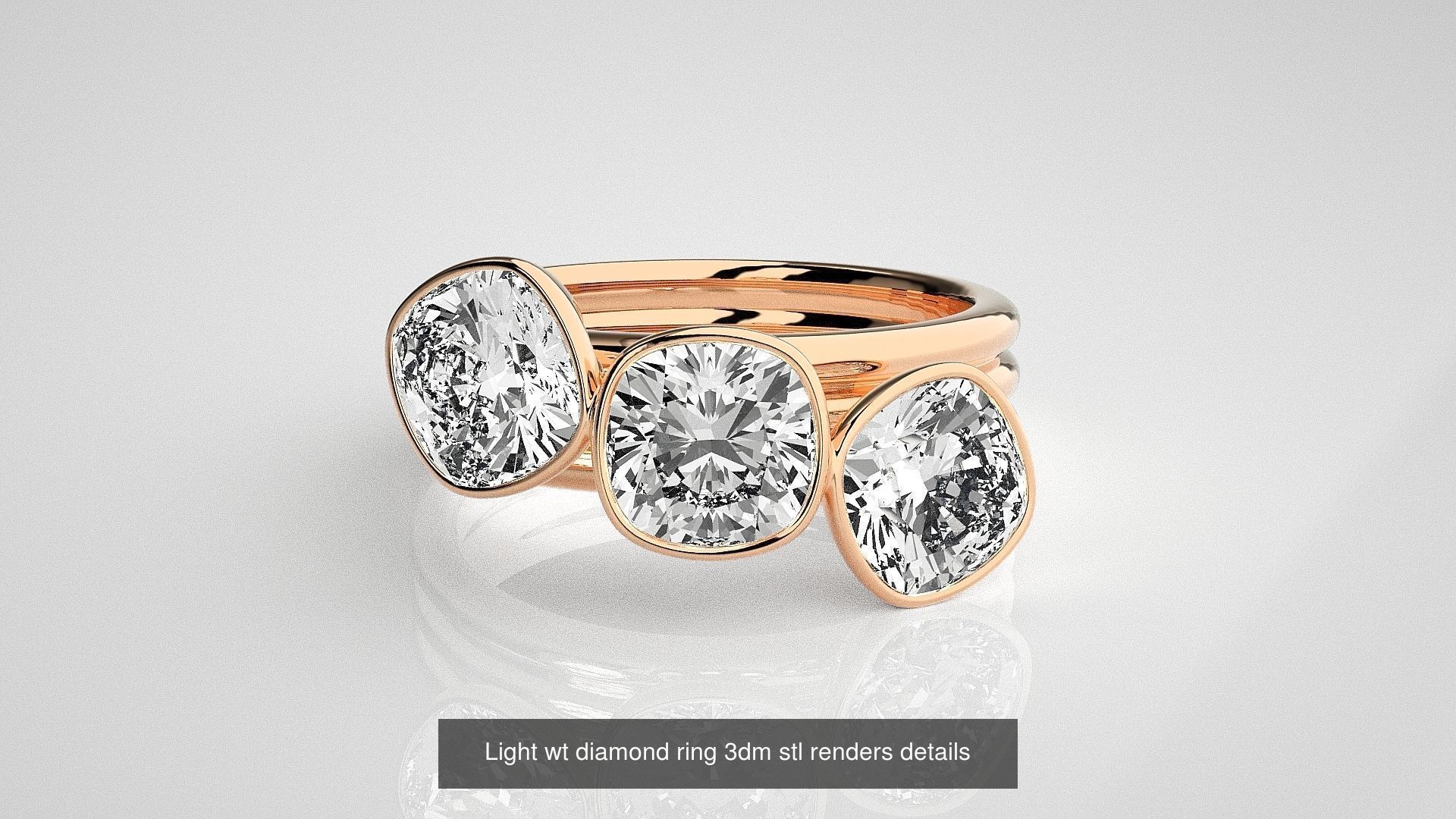 11 Unique Solitaire diamond ring 3dm stl renders details 3D Model Collection_7