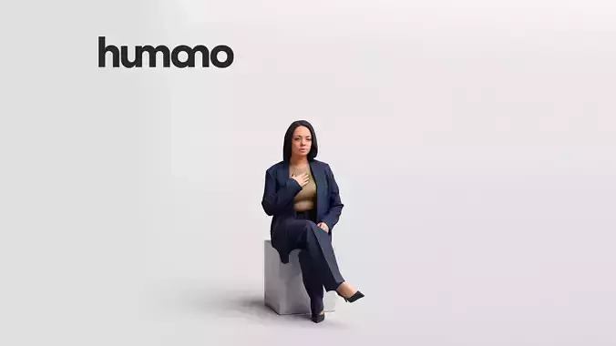 Humano business woman sitting and talking - office -08045-73
