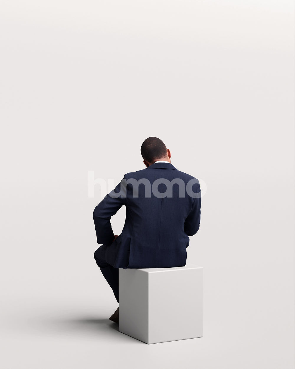 Humano business working man sitting talking - office -06347-88 3D model_4