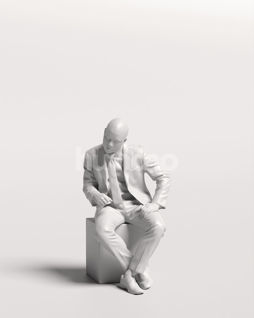 Humano business working man sitting talking - office -06347-88 3D model_12