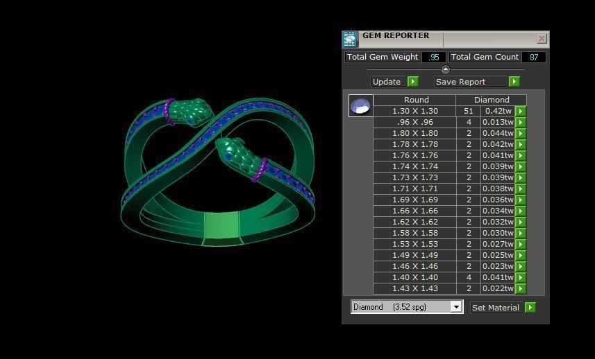 Snakes Rings 3D print model_3