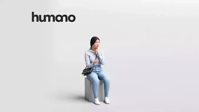 Humano asian woman  sitting and talking - office cafe -05155-60