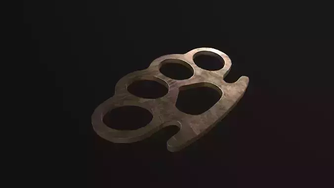 Brass Knuckles Low-poly 3D model