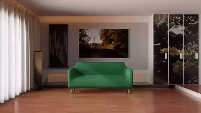 Elegant Sofa 3D Model