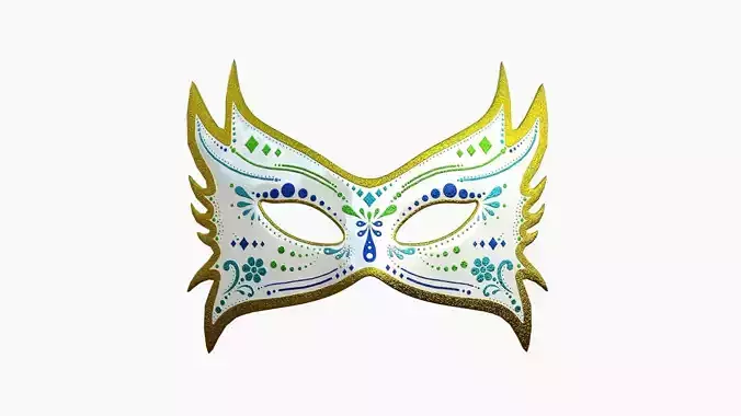 Carnival Mask D03 Brazilian - Costume Character Design Low-poly 3D model