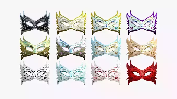 12 Carnival Mask D Collection - Costume Character Design 