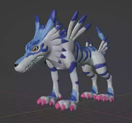 garurumon 3D print model