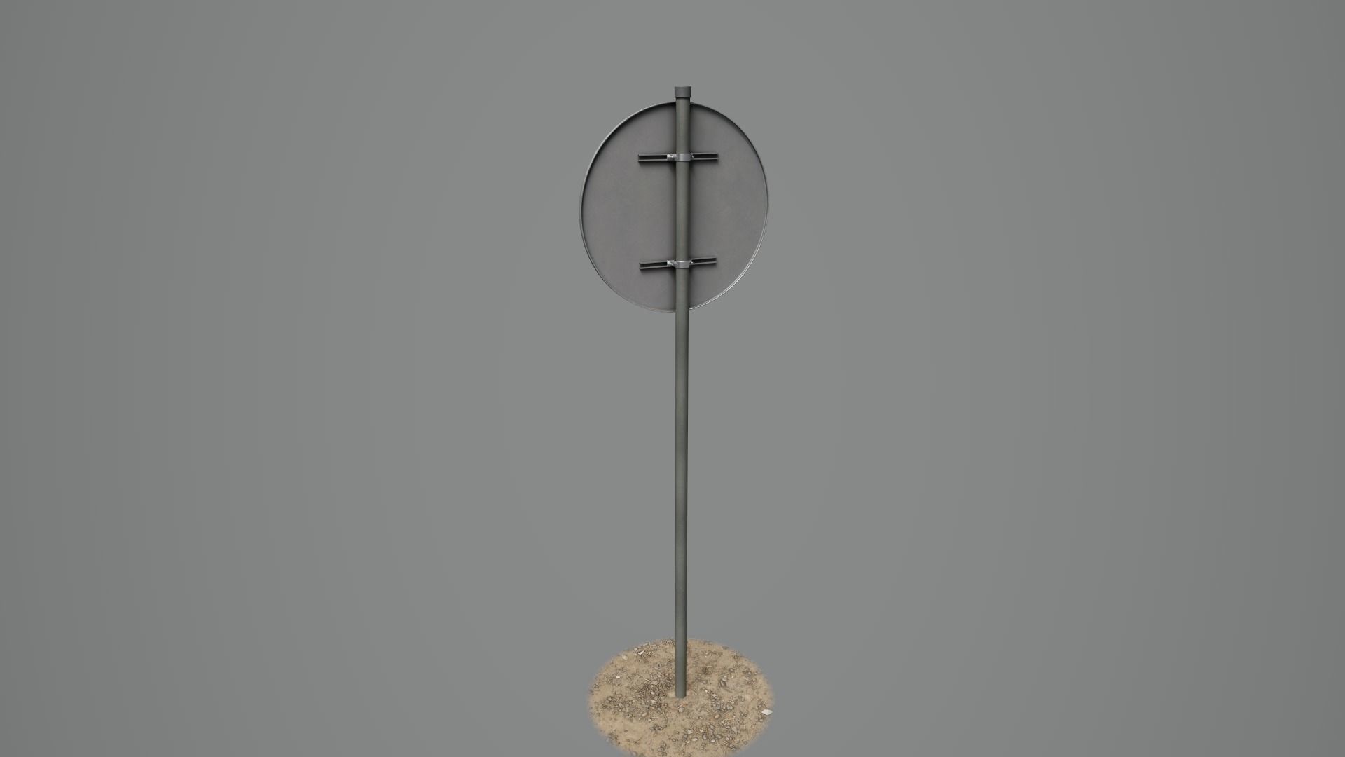 Road Sign 10 - Speed Limit - 50 Low-poly 3D model_2