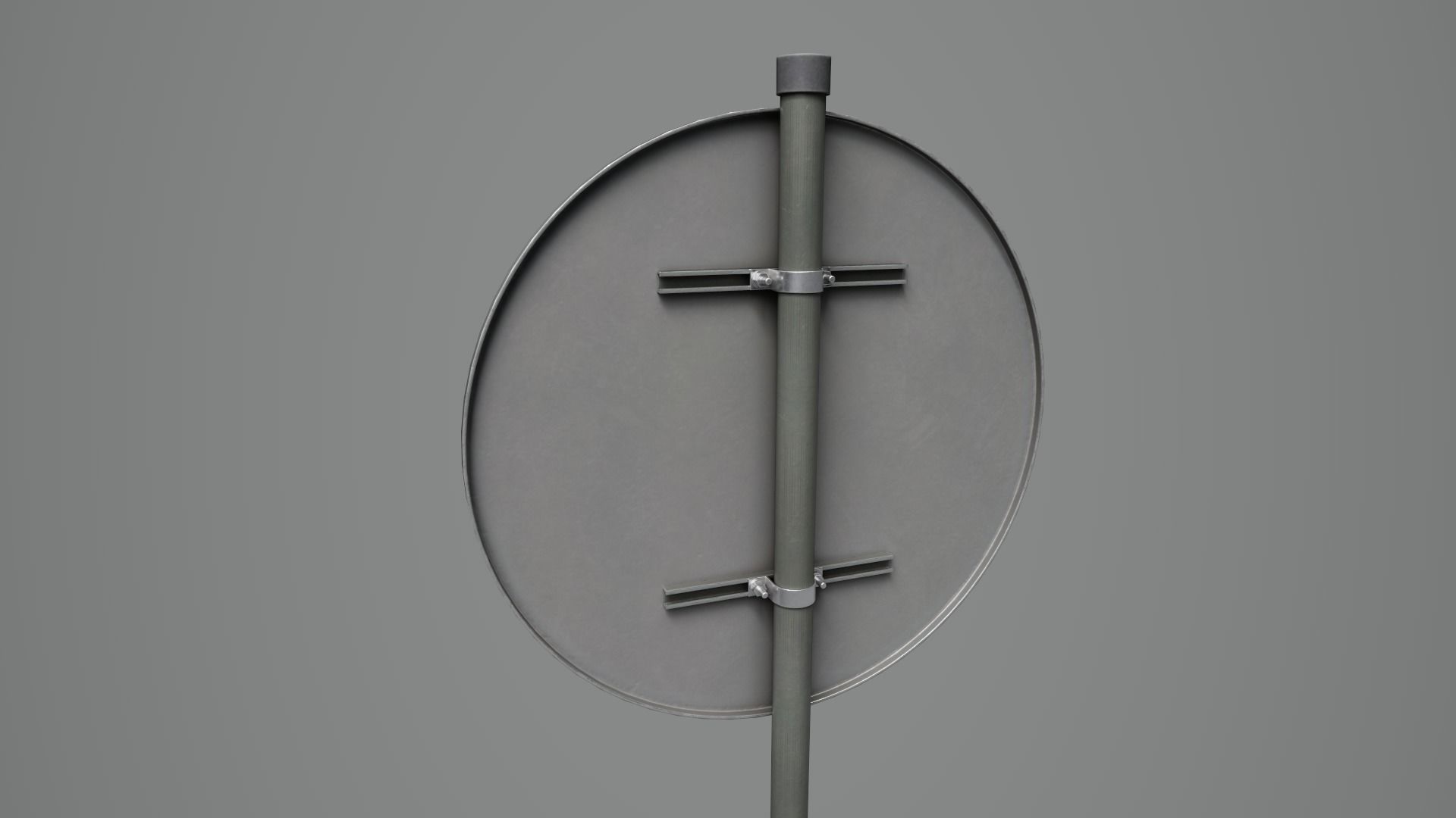 Road Sign 10 - Speed Limit - 50 Low-poly 3D model_5