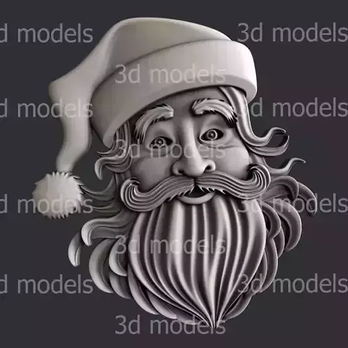 3d STL models for CNC router or 3dprinter Santa Claus P483