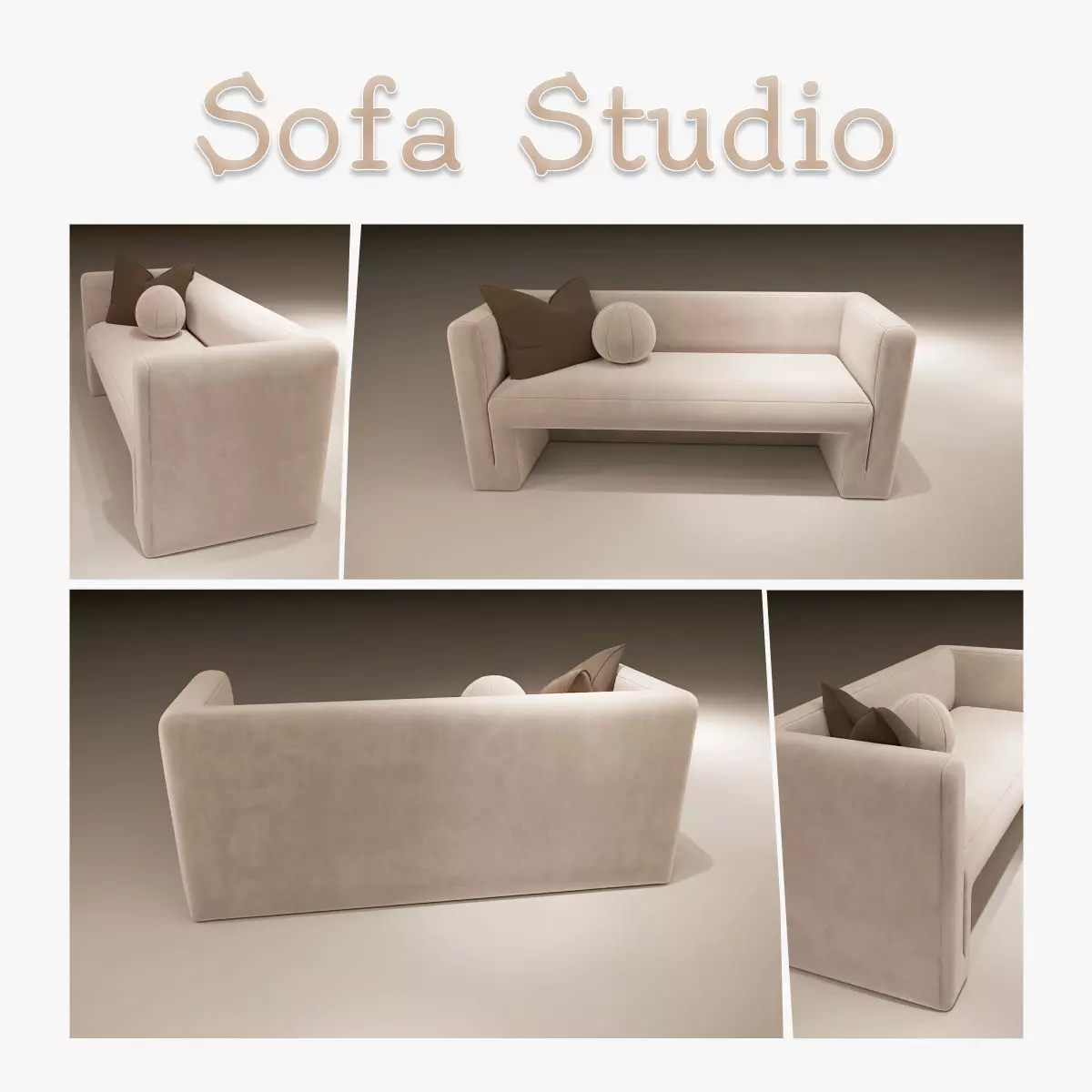 Sofa studio 3D model_0
