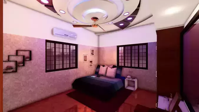 House 132 exterior and interior 3D model
