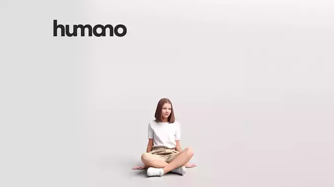 Humano young casual sitting - summer shorts  t-shirt -04537-15