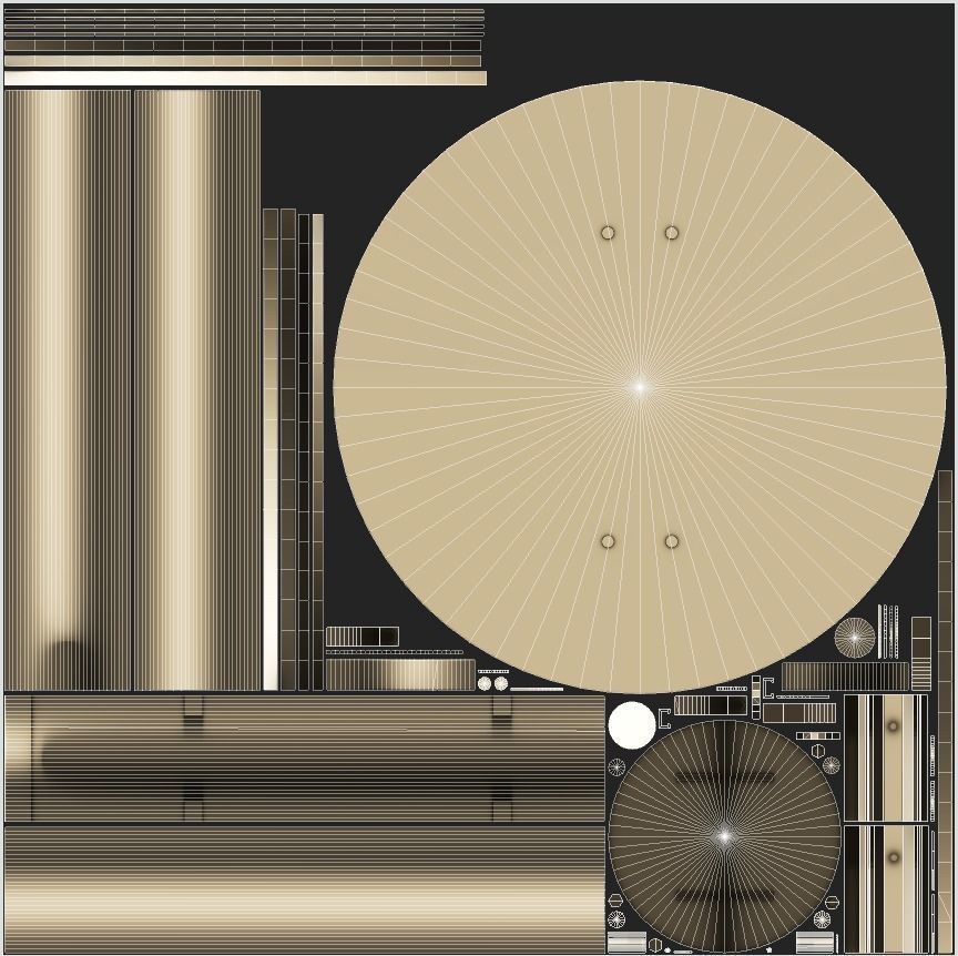 Road Sign 12 - End Speed Limit - 50 Low-poly 3D model_9