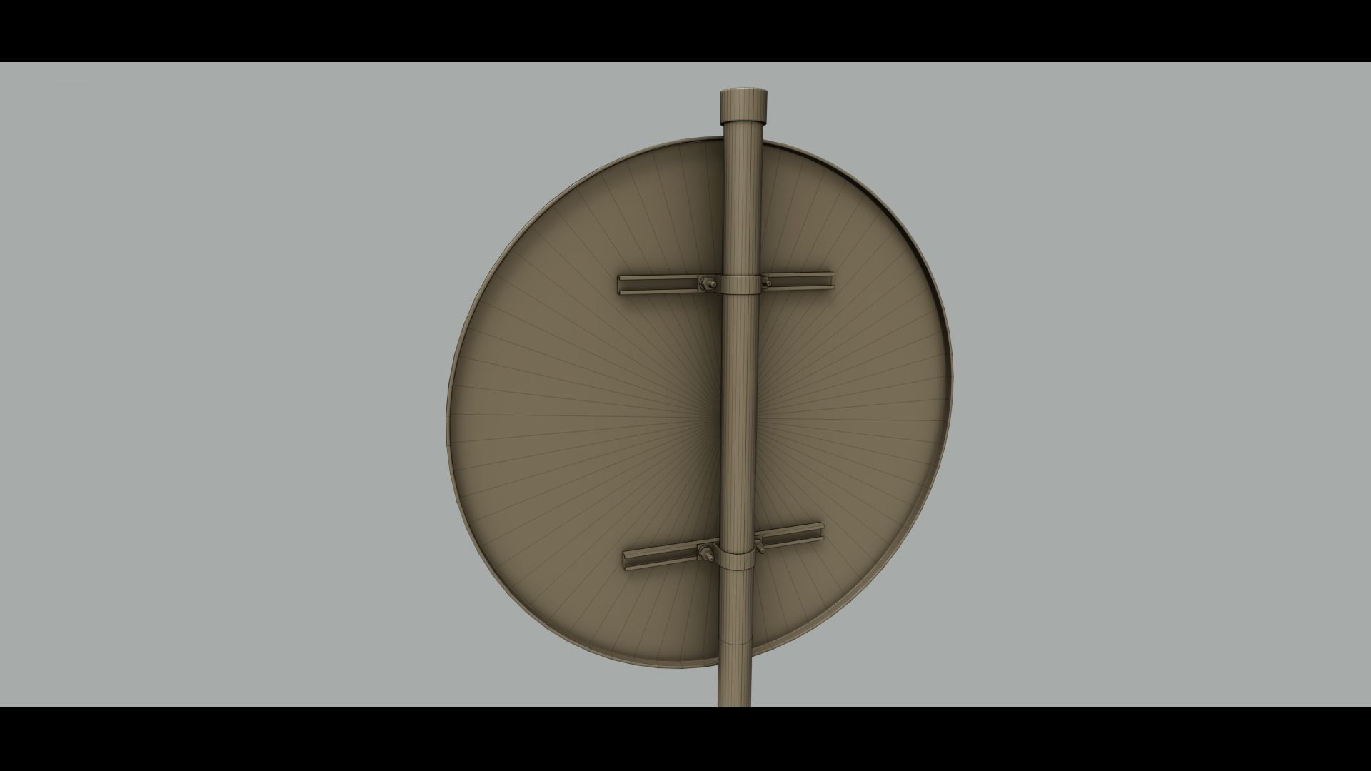 Road Sign 12 - End Speed Limit - 50 Low-poly 3D model_8