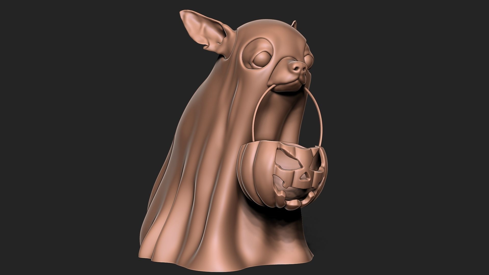 HALLOWEEN GHOST DOG 3D print model_1