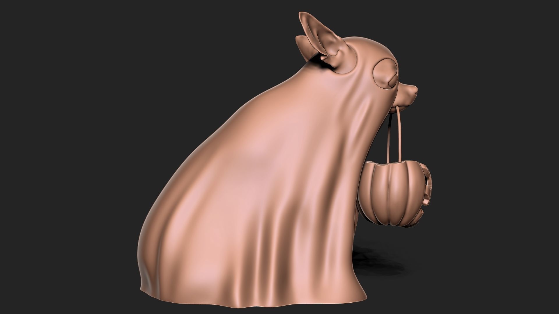 HALLOWEEN GHOST DOG 3D print model_5