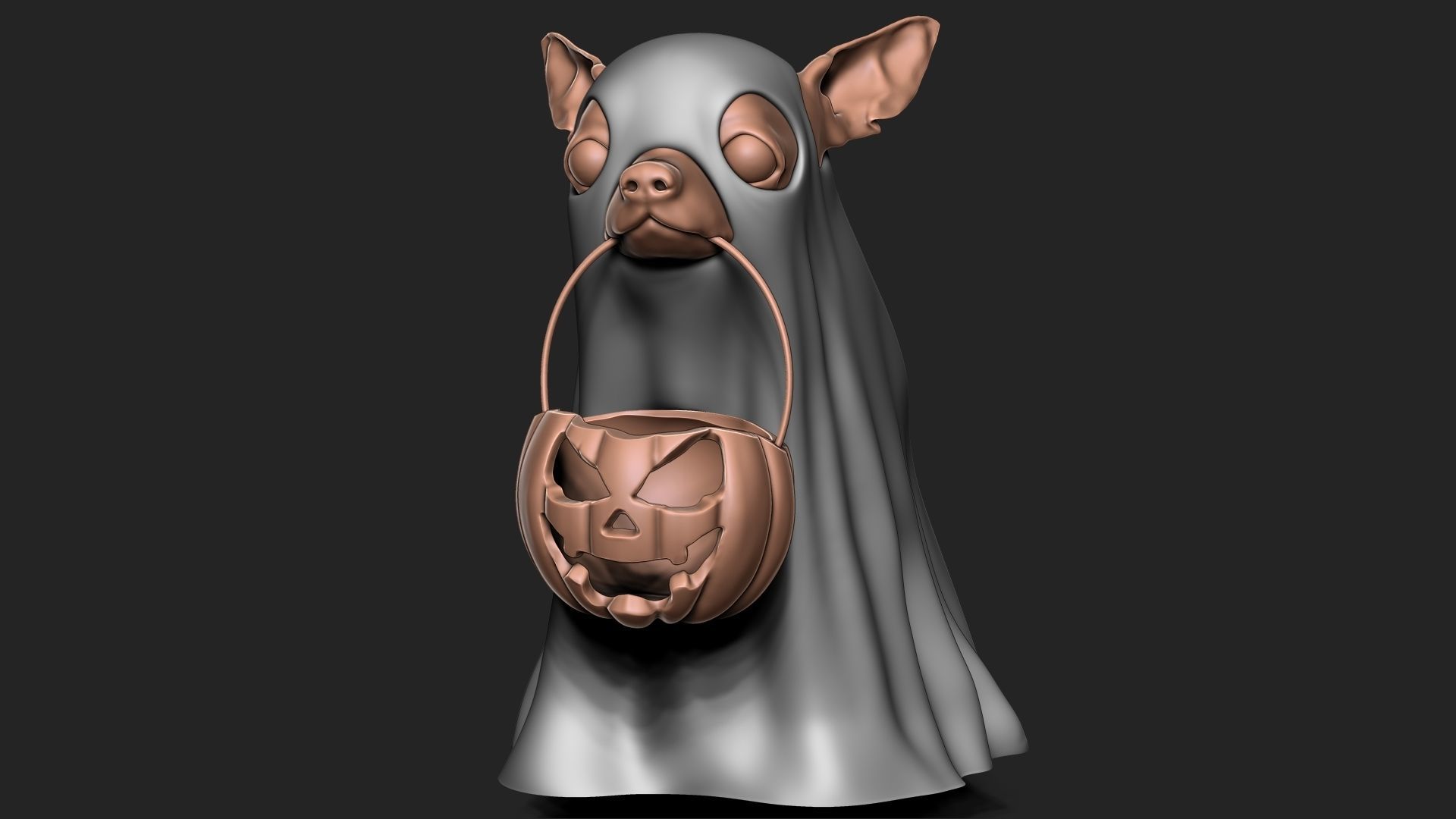 HALLOWEEN GHOST DOG 3D print model_7