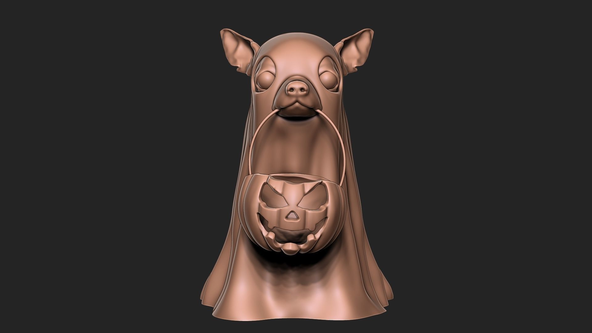 HALLOWEEN GHOST DOG 3D print model_2