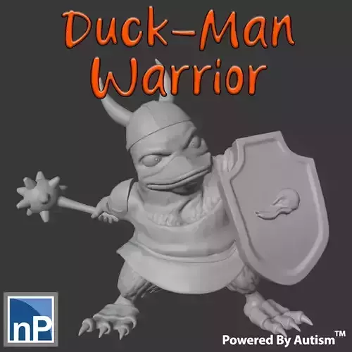 Fantasy Duck-Man Warrior Free 3D print model