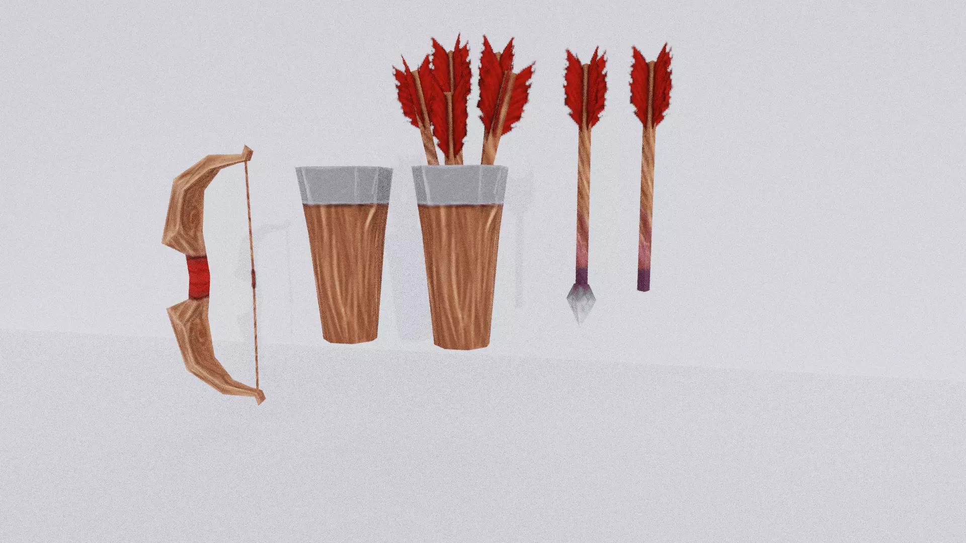 Archary kit Low-poly 3D model