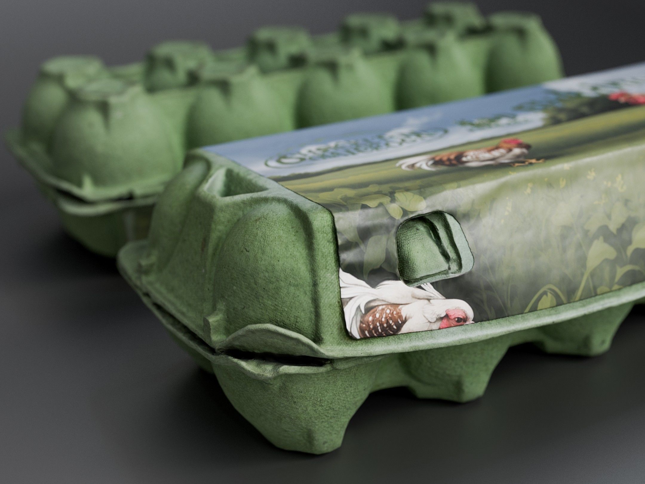 Egg carton - PBR - Low-poly 3D model_4