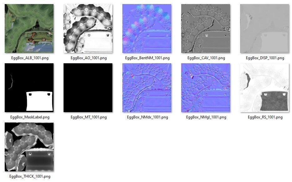 Egg carton - PBR - Low-poly 3D model_8